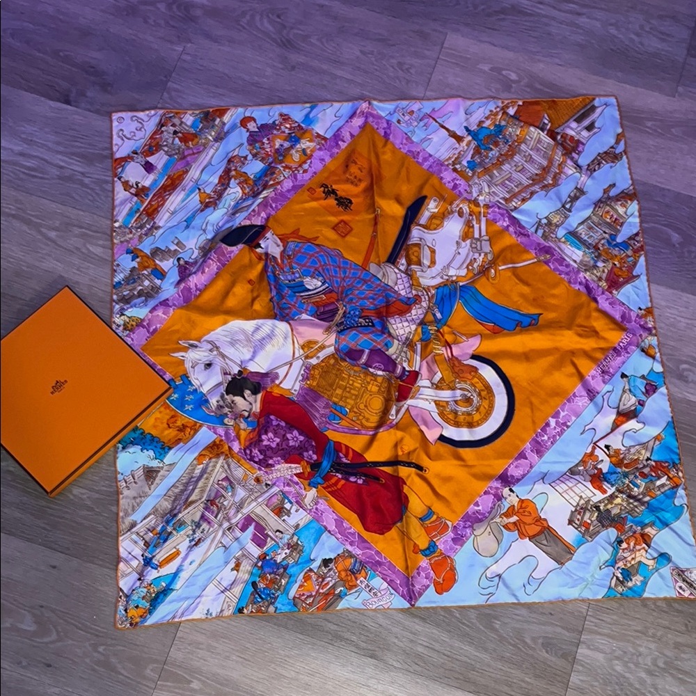 Hermès Vibrant Silk Scarf